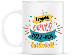 printfashion Legjobb orvos - Évszámmal - Bögre - Fehér (7233254)