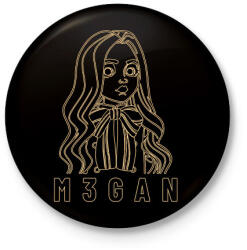 printfashion M3gan - Kitűző, hűtőmágnes - Fekete (13161771)