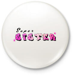 printfashion super sister graf - Kitűző, hűtőmágnes - Fehér (3081089)