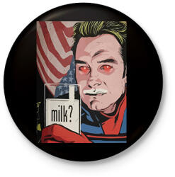 printfashion Milk? - Homelander - Kitűző, hűtőmágnes - Fekete (12423099)