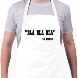 printfashion BLA BLA BLA" - nincs kifogás - Kötény - Fehér (4905320)