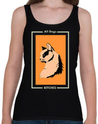 printfashion ALL DOG BITCHES - Női atléta - Fekete (1571798)