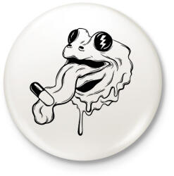 printfashion Frog with drug - Kitűző, hűtőmágnes - Fehér (15892866)
