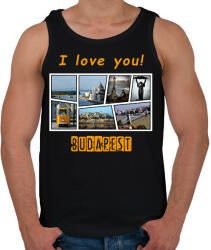 printfashion i love you budapest - Férfi atléta - Fekete (1715085)