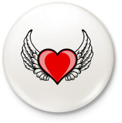 printfashion Szeretet - Kitűző, hűtőmágnes - Fehér (5165619)