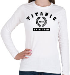printfashion titanic-swim-team-black - Női hosszú ujjú póló - Fehér (561732)