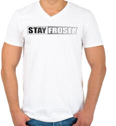 printfashion Stay Frosty - COD MW - Férfi V-nyakú póló - Fehér (1912016)