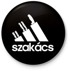 printfashion Szakács - Kitűző, hűtőmágnes - Fekete (5361927)