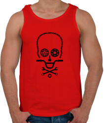 printfashion Bike Skull - Férfi atléta - Piros (1646731)