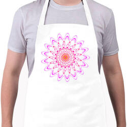 printfashion Chrysanthemum - rózsaszín - Kötény - Fehér (15195061)
