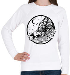 printfashion Kajakozás az erdőben - Női pulóver - Fehér (15917361)