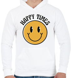 printfashion Smiley - Férfi kapucnis pulóver - Fehér (13009721)