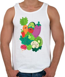 printfashion Zöldségek és gyümölcsök - Férfi atléta - Fehér (14497676)