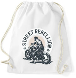 printfashion Utcai motoros - street rebellion - Sportzsák, Tornazsák - Fehér (4754372)