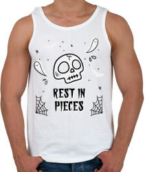 printfashion REST IN PIECES - Férfi atléta - Fehér (9532984)