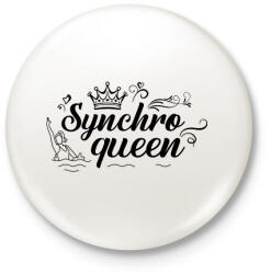 printfashion Synchro queen - Kitűző, hűtőmágnes - Fehér (15908739)
