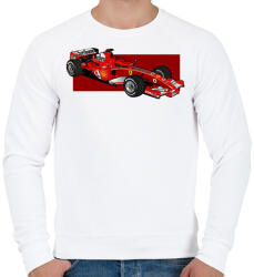 printfashion Schumacher - Férfi pulóver - Fehér (10903162)
