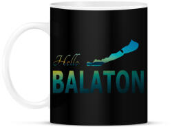 printfashion hello balaton - Bögre - Fekete (13934915)