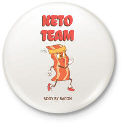 printfashion ketoteam - Kitűző, hűtőmágnes - Fehér (10766672)