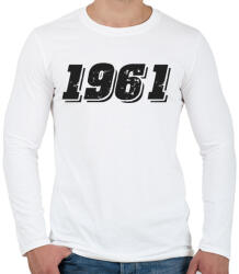 printfashion 1961 - Férfi hosszú ujjú póló - Fehér (6173729)