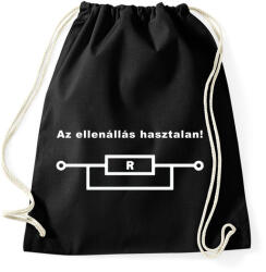 printfashion Az ellenállás hasztalan! - Sportzsák, Tornazsák - Fekete (1543414)