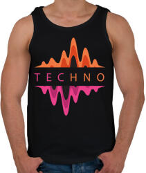 printfashion Techno - Színes - Férfi atléta - Fekete (6577514)