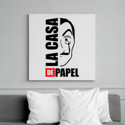 printfashion La case de papel - Vászonkép - Fehér (6637651)