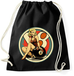 printfashion Retro biliárd 8-as golyó - Sportzsák, Tornazsák - Fekete (11872467)