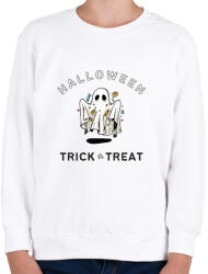printfashion Halloween Trick or Treat - Gyerek pulóver - Fehér (14380579)