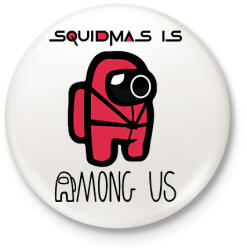 printfashion SquidMas is Among Us - Kitűző, hűtőmágnes - Fehér (5700092)