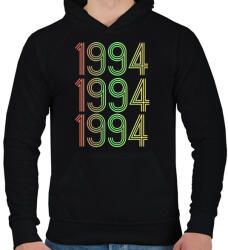 printfashion 1994 - Férfi kapucnis pulóver - Fekete (4279646)