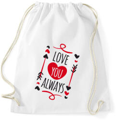 printfashion Szeretlek mindörökké - Sportzsák, Tornazsák - Fehér (1185611)