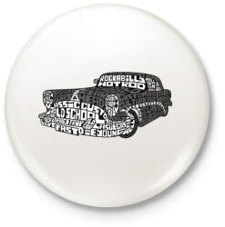 printfashion Hot rod - Kitűző, hűtőmágnes - Fehér (3074302)