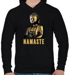 printfashion BUDHA2 - Férfi kapucnis pulóver - Fekete (1452466)