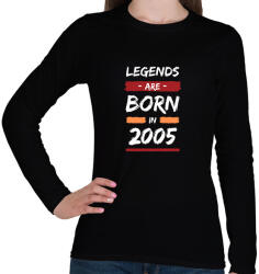 printfashion Legends are born in 2005 - Női hosszú ujjú póló - Fekete (14244919)
