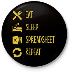 printfashion Táblázat - Kitűző, hűtőmágnes - Fekete (12565745)