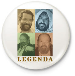 printfashion Bud Spencer legenda - Kitűző, hűtőmágnes - Fehér (9829549)