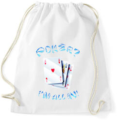 printfashion Póker - Sportzsák, Tornazsák - Fehér (6104033)