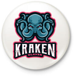 printfashion Kraken Slayer - Kitűző, hűtőmágnes - Fehér (5135606)
