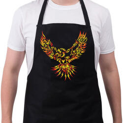 printfashion Tűzmadár - Kötény - Fekete (13933664)