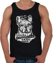 printfashion Bulldog gazdi - Férfi atléta - Fekete (5654578)