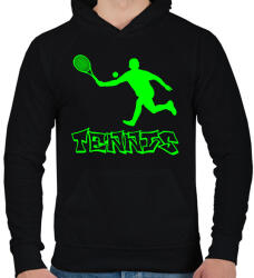 printfashion tenisz - Férfi kapucnis pulóver - Fekete (7536830)