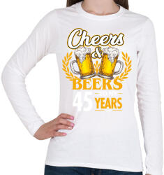 printfashion Cheers & Beers - 45 - Női hosszú ujjú póló - Fehér (4591875)