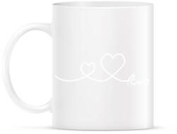 printfashion Szívek love - Bögre - Fehér (11684000)