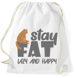 printfashion Lazy and happy - Sportzsák, Tornazsák - Fehér (7531231)