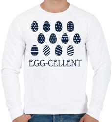 printfashion Egg-cellent - Férfi pulóver - Fehér (6328682)