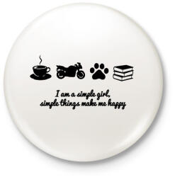 printfashion simlpe things - Kitűző, hűtőmágnes - Fehér (3090315)
