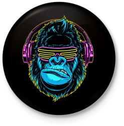 printfashion gorilla - Kitűző, hűtőmágnes - Fekete (15305114)