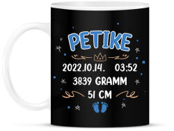 printfashion Baba adat - kisfiú - Bögre - Fekete (10700033)