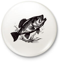 printfashion hal - Kitűző, hűtőmágnes - Fehér (16099257)